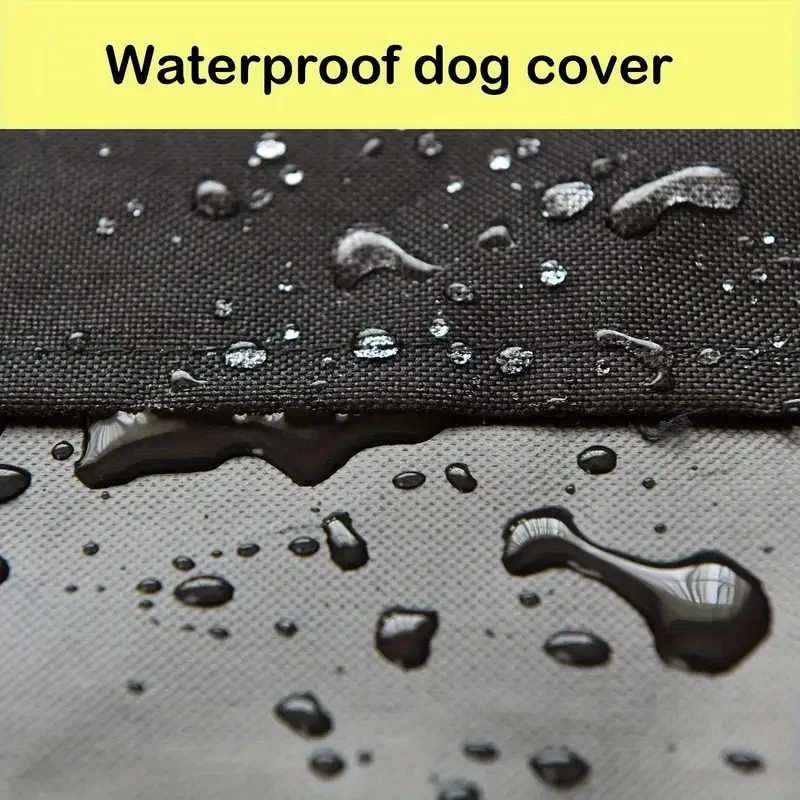 غطاء قفص الحيوانات الأليفة المتين للاستخدام الخارجي مع نافذة شبكية - يحمي الكلاب من الشمس والمطر والرياح - نسيج بوليستر أسود #3