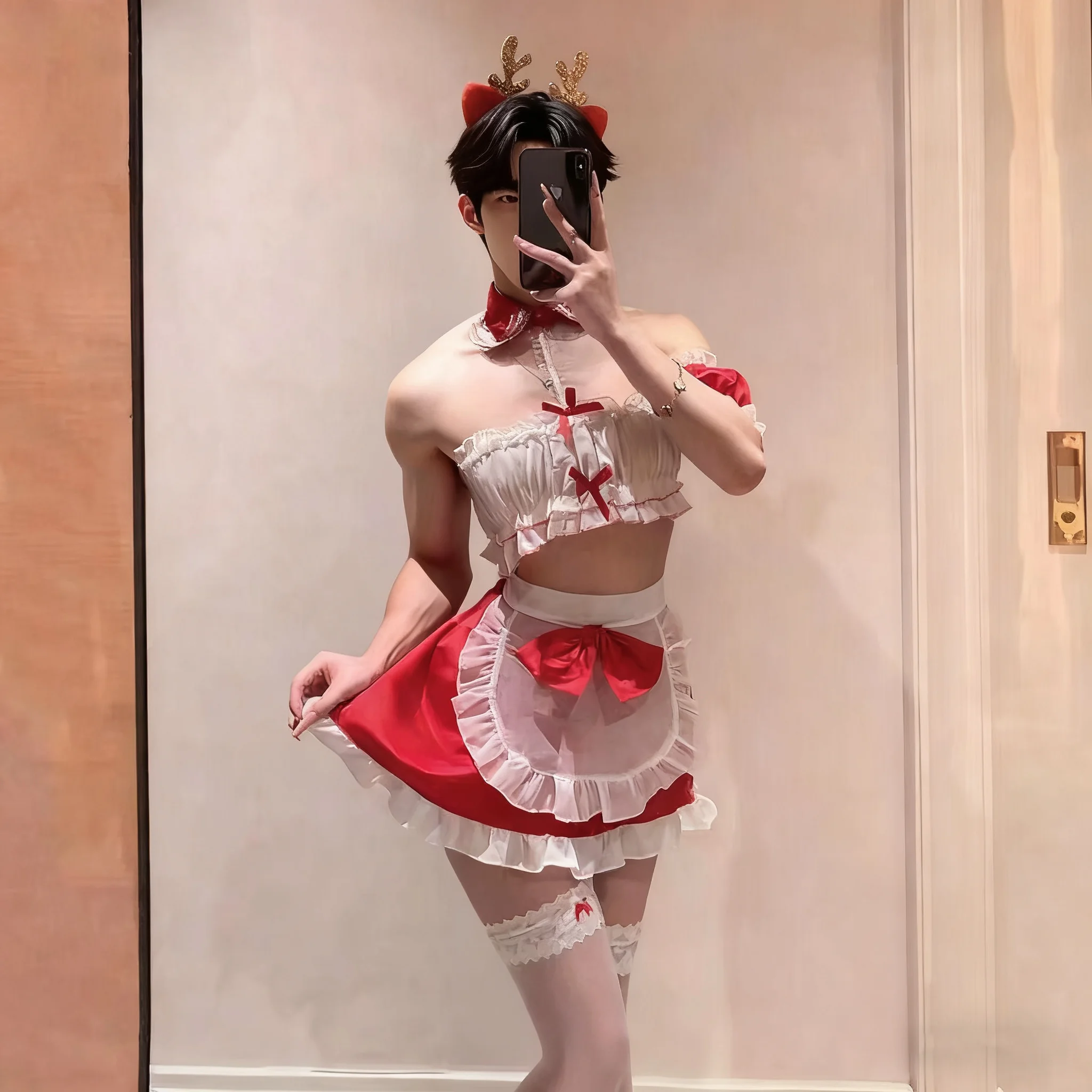 

Sexy Pure Desire Cisas Costume M Servant orm Hair Accory Aosphere Sensual Strapl Dr Polyester Fiber