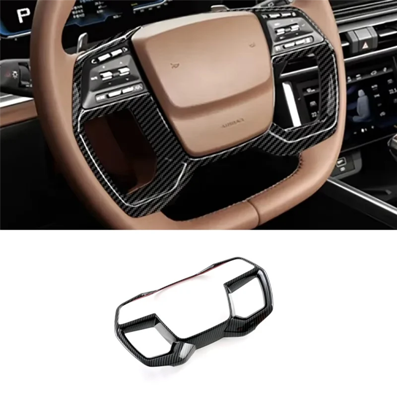 

Для Ssangyong Torres J100 2022-2025 автомобильная накладка на руль, накладка на руль, аксессуары, цвет углеродного волокна