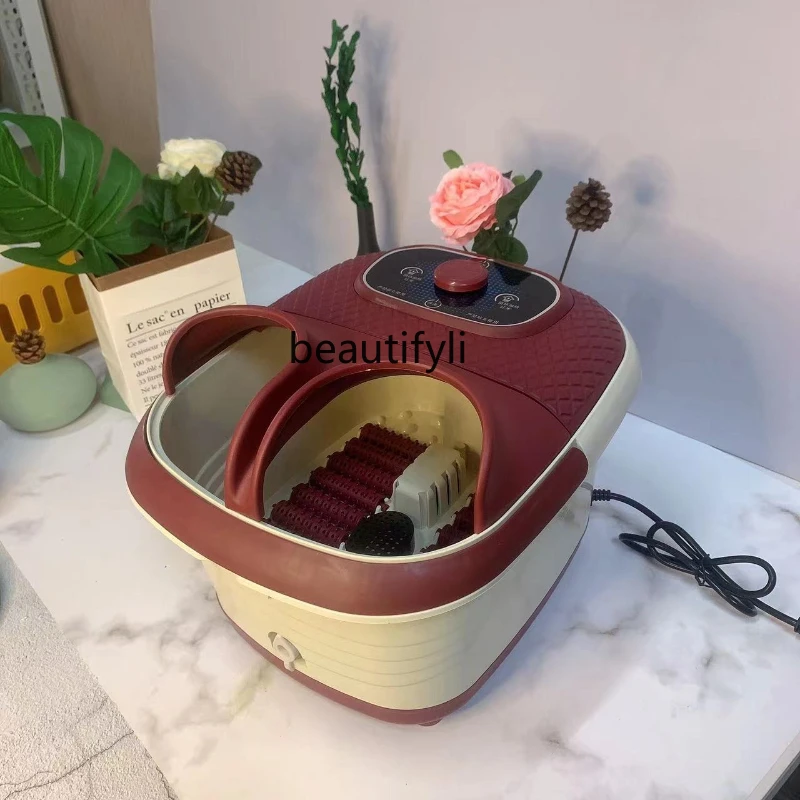 

Household foot bath, foot bath bucket, automatic electric heating, constant temperature, bottom can be massaged, foot bath