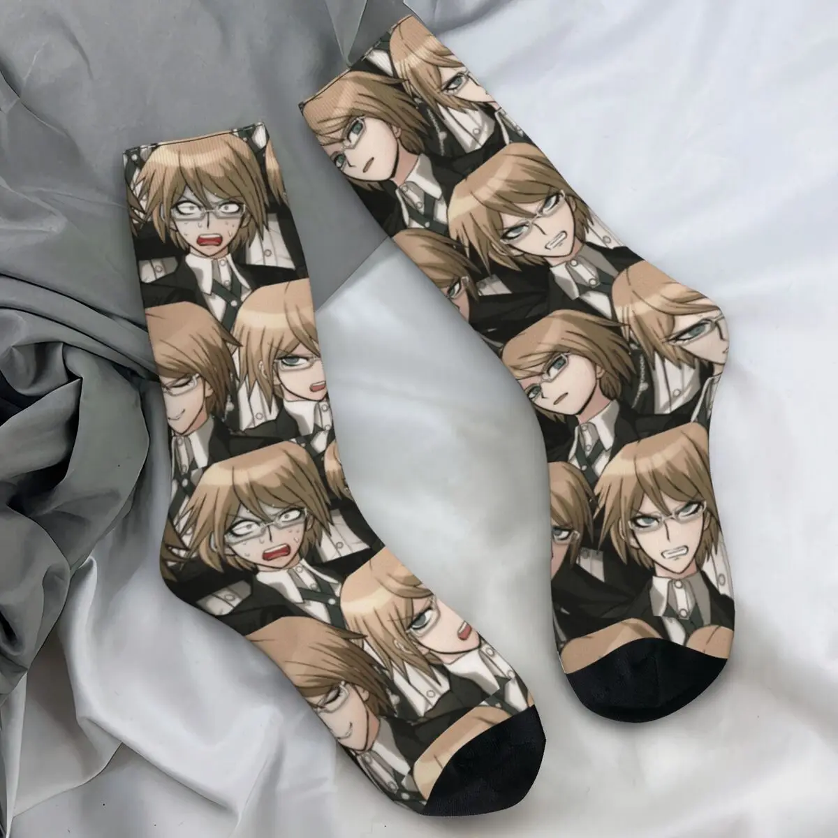 Byakuya Togami Anime Stockings Danganronpa Design Modern Socks Autumn Anti Sweat Socks Men Outdoor Sports Soft Breathable Socks