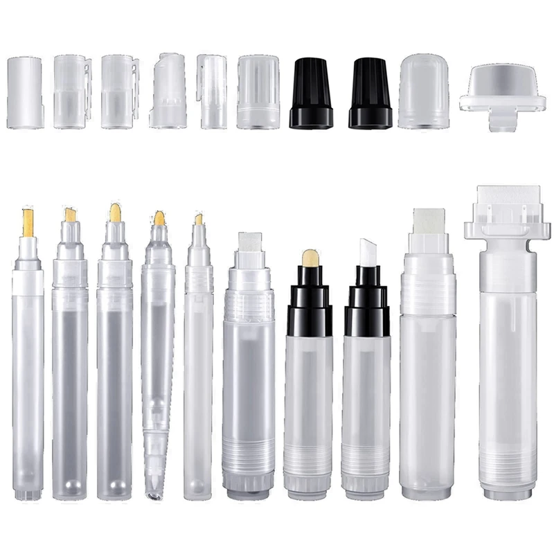 

20 Pieces Refillable Paint Pens Empty Pen Rod Paint Markers Refillable Empty Acrylic Paint Marker For Art Supplies