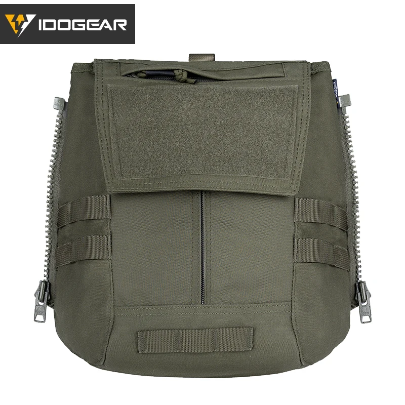 IDOGEAR Tactical Panel Zip on Pouch Backpack Plate Carrier Bag for CPC AVS JPC2.0 Vest 3531