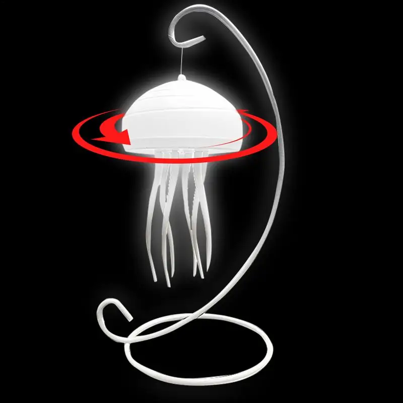 Jellyfish Night Lamp Jellyfish Shape Rotating Room LED Night Light Tabletop Light With Dynamic Rotation Design Creative Sleeping