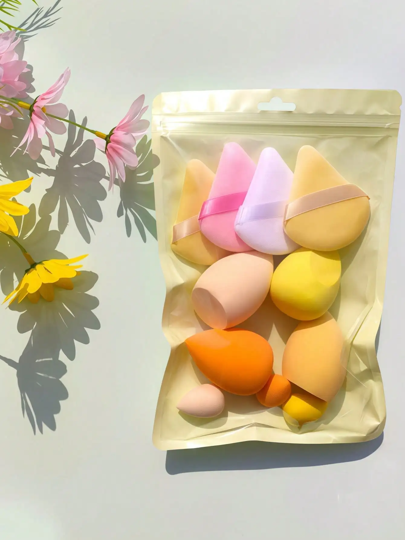 Kit di spugne per trucco professionale da 15 pezzi: set di doppio uso e soffio di cipria con custodia da viaggio |   Strumenti ipoallergenici di livello salone