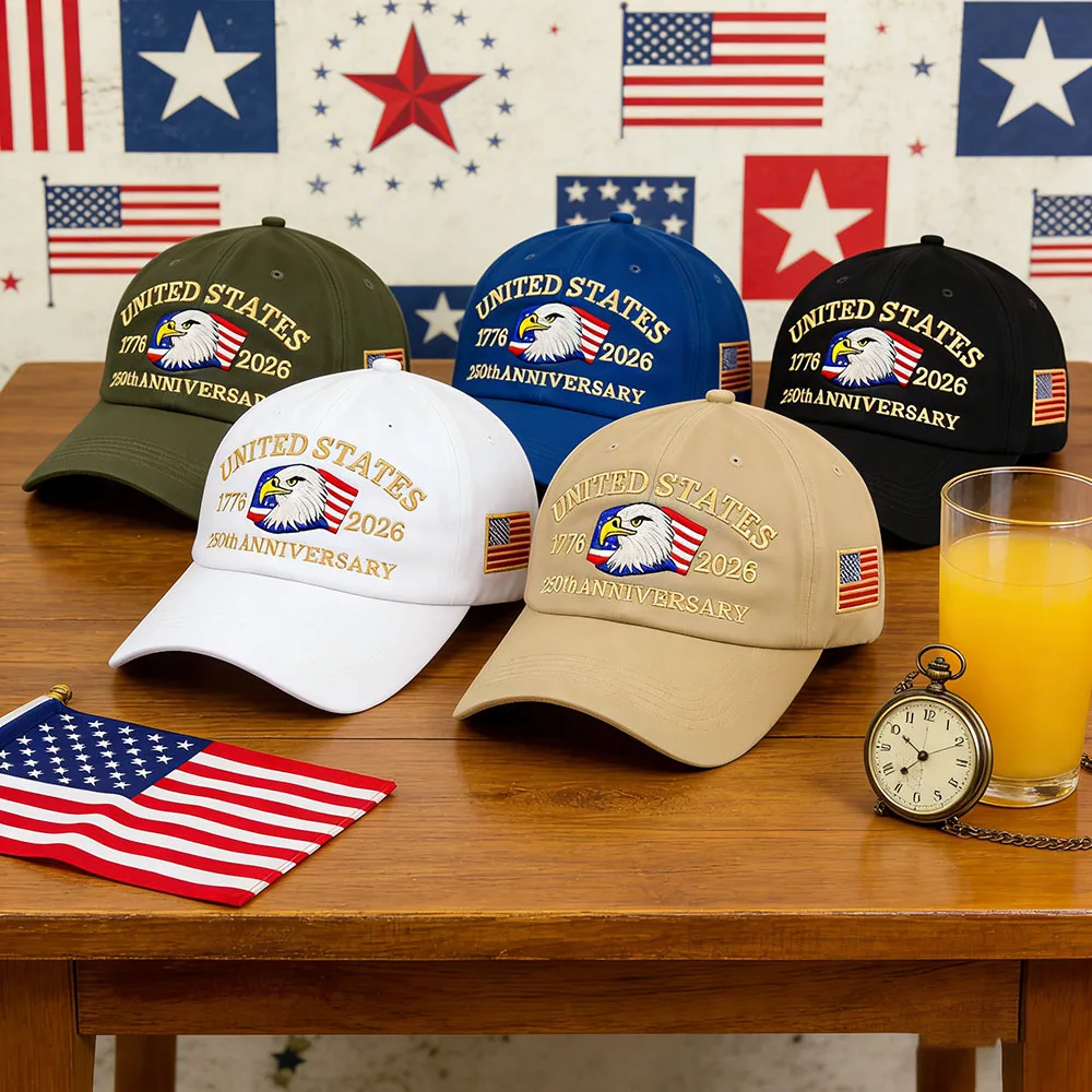 ABLECAP 250th Anniversary Hat USA Patriotic Baseball Caps Eagle Embroidered Baseball Hats for Men Women 250 Year Anniversary Cap