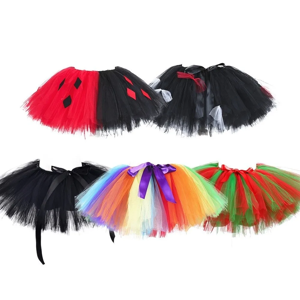 Flauschiges Mädchen Ballett TuTu Kleid Schleife Clown Kinder Ballett Röcke Prinzen Kleid Tanzkostüm Lolita Cosplay Kleid Halloween