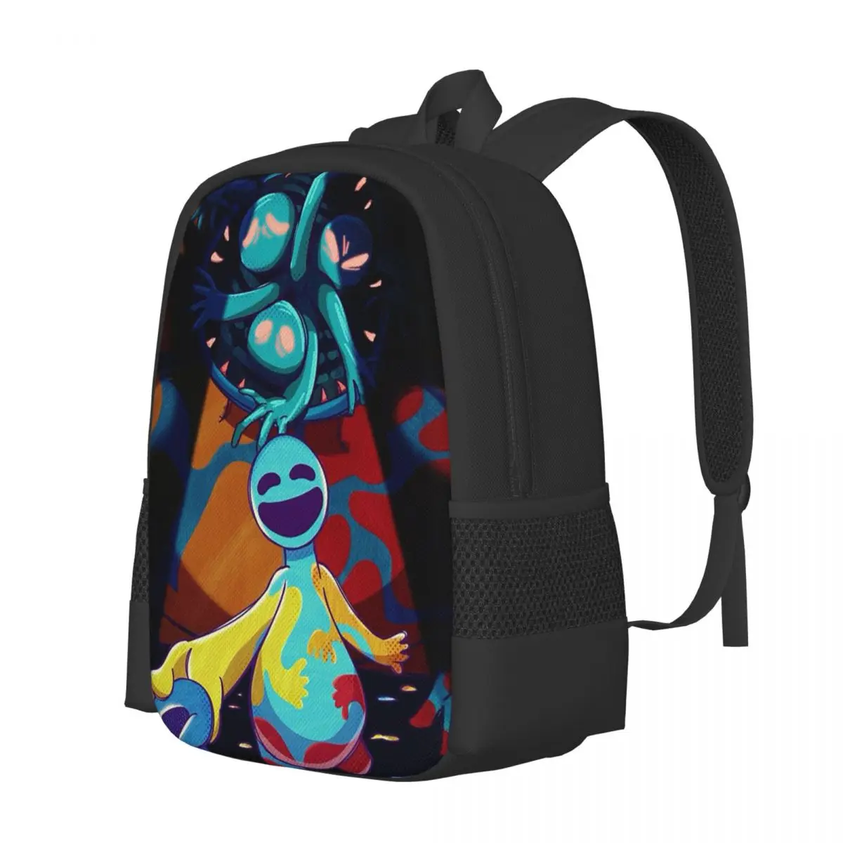 Doey Doughman Horror Pianosaurus Backpack Daypack Large Capacity Boys Girls BookBag School Bag Shoulder Bags for Men Women