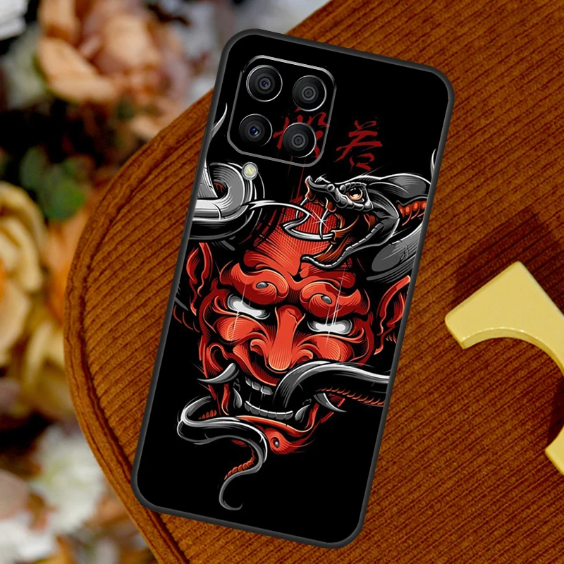 Japanese Hannya Mask For Samsung Galaxy M13 M33 M53 M52 M32 M12 M14 M34 M54 M11 M21 M51 M15 M55 M31s M20 Case