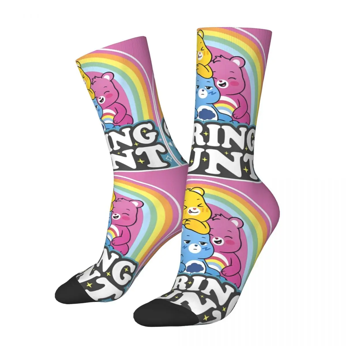 

Зимние теплые носки унисекс в стиле Харадзюку с медведями, уход за тетями, ретро радужные носки Grumpy Group Shot, впитывающие пот баскетбольные носки