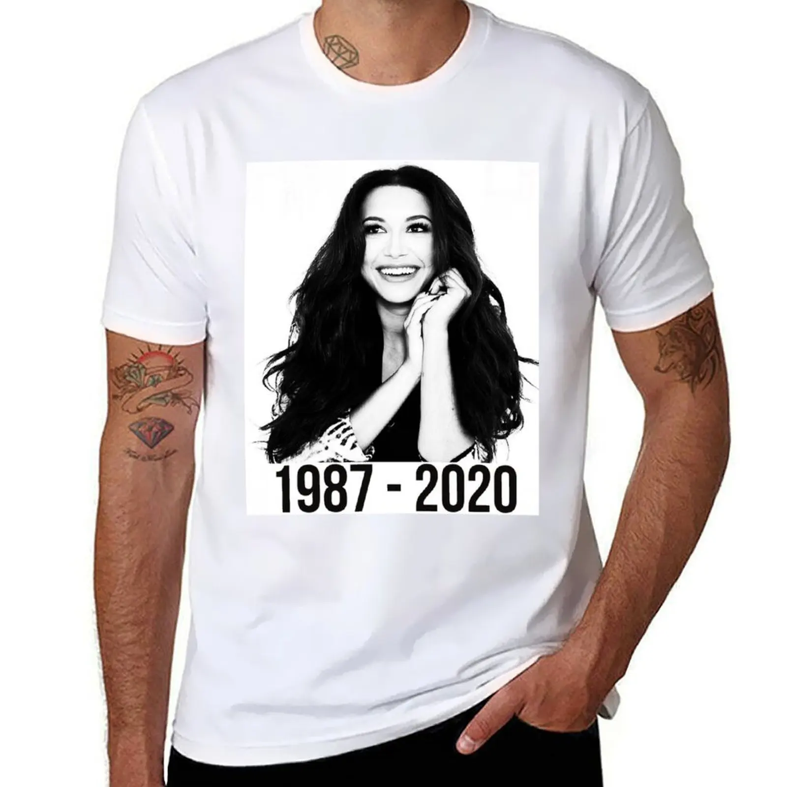 

Naya Rivera glee star T-Shirt t shirts for man graphic vintage t shirts for man cotton funny T-Shirt
