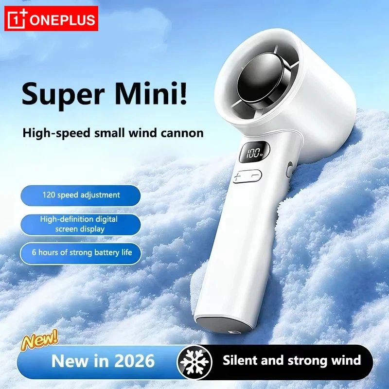 OnePlus Ultra Handheld Portable Fan 100 Wind Speeds Adjustable Usb Charging Mini Outdoor Turbo Long-lasting High Speed Fan