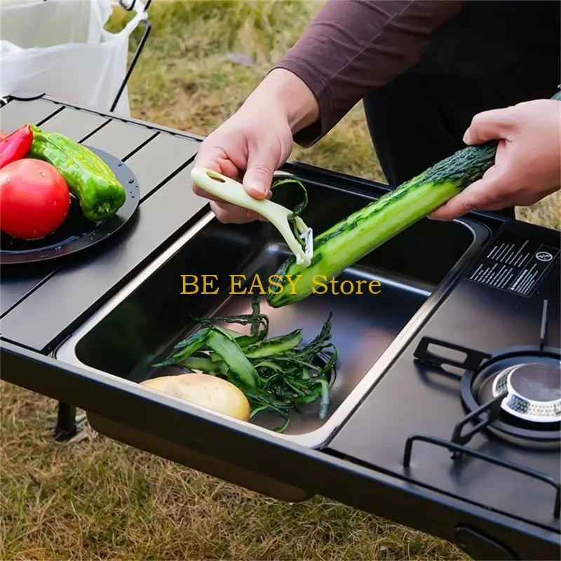 E28F Dishwashing Sink Stainless Steels Wash Basin Picnics Wash Hand Washing Outdoor Camping Kitchen Supply Easy to Use
