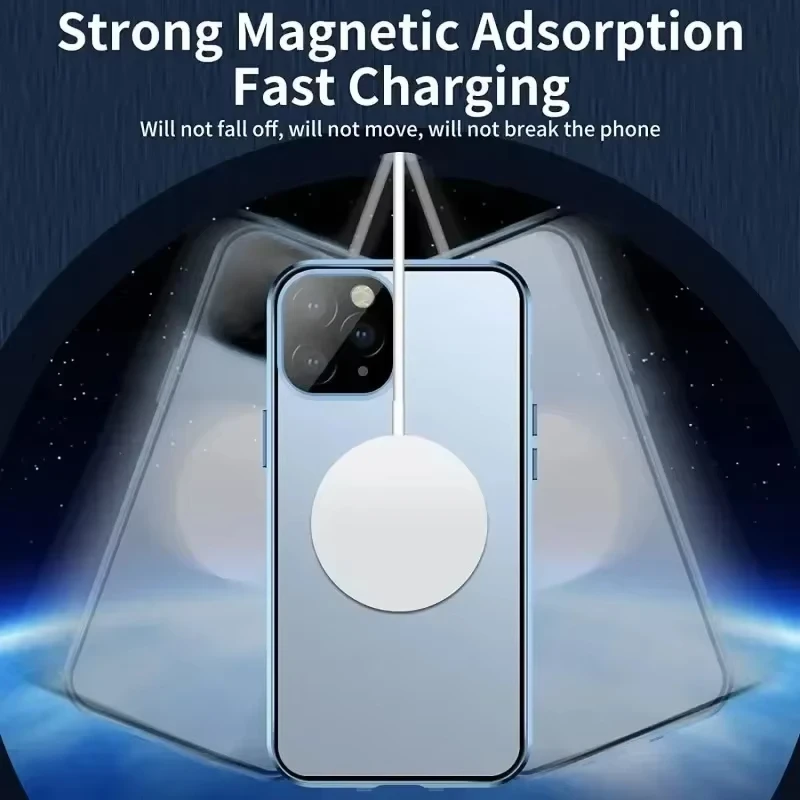 Casing logam magnetik Anti Pengintip, sarung HP Privasi Anti tergelincir UNTUK iPhone 16 15 14 13 12 11 Pro Max Magsafe 360 perlindungan tahan guncangan