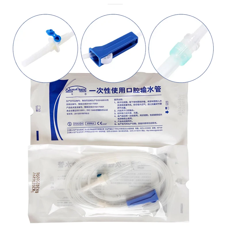 Tubo de irrigación quirúrgica para implante Dental, tubos desechables de enjuague salino Oral, tubería de agua transparente que combina con NSK, 5 uds.