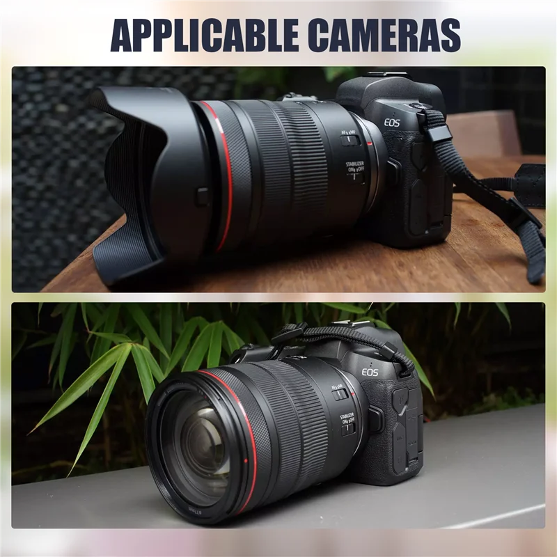 Lens Hood Camera EW-83N 77Mm Reverse Petal Flower Cover Protector For Canon Eosr R5 R6 Rp Rf 24-105Mm F4 L Is Usm Lens