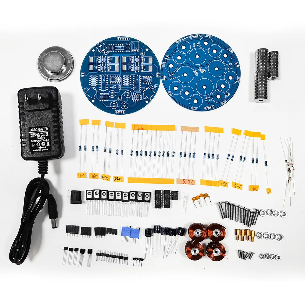 

Magnetic Levitation DIY Kit with Rotating Module, Electronic Soldering Project for STEM Education, Science Desk Decor