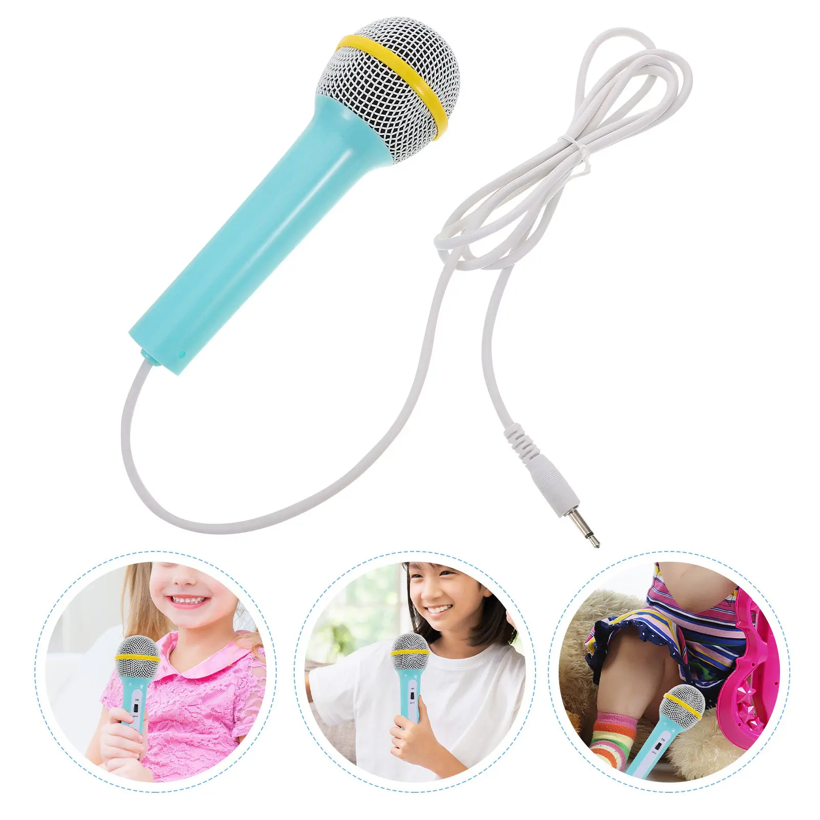 

Keyboard Microphone Portable Lightweight Amplifying Mic Early Education Singing Pretend Play Outdoor Fun