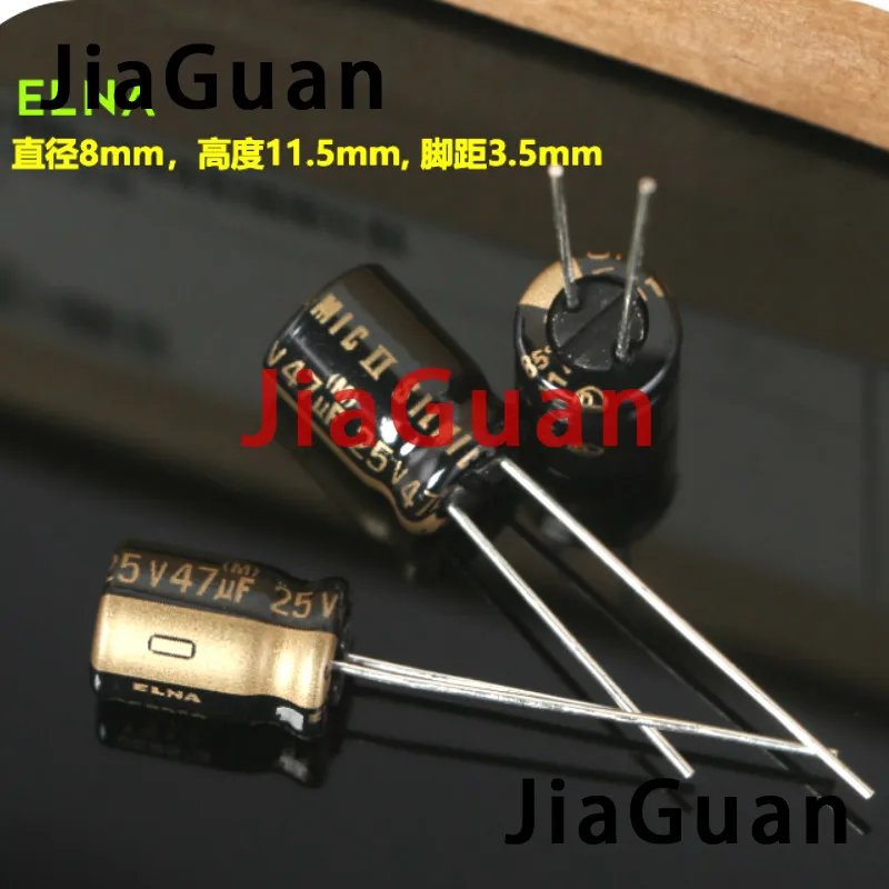 

20PCS NEW ELNA RFS SILMIC II 25V47UF 8X11.5MM SILMICII 47UF 25V hot sale SILMIC2 47uf/25v audio capacitor 25V 47UF