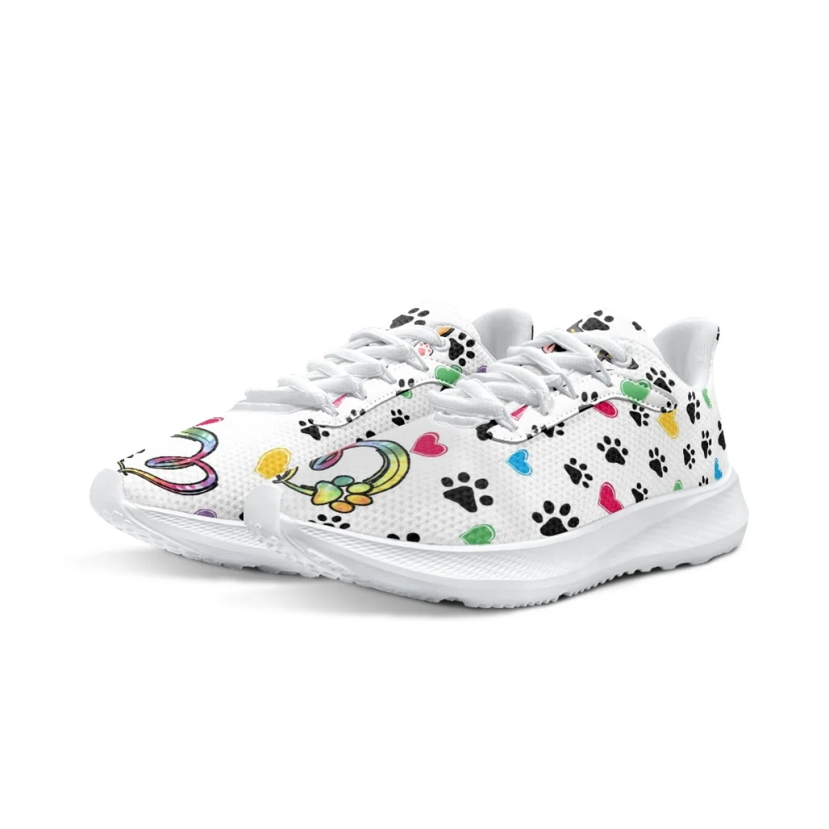 Pet Groomer Dog Paw Pattern Women's Sneakers 2023 New Fashion Casual Teenage Girls Lightweight Flats Footwear Zapatillas Hombre