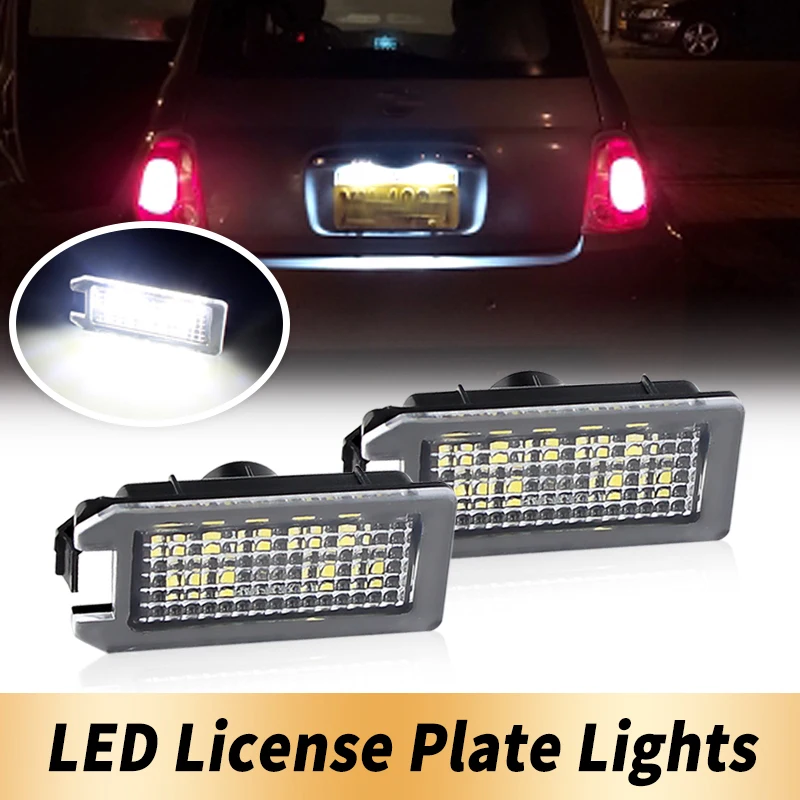 2PCS Canbus LED License Number Plate Light Lamp For 14-20 Jeep Grand Cherokee WK2 14-17 Compass Patriot 15-17 Dodge Viper 13-17