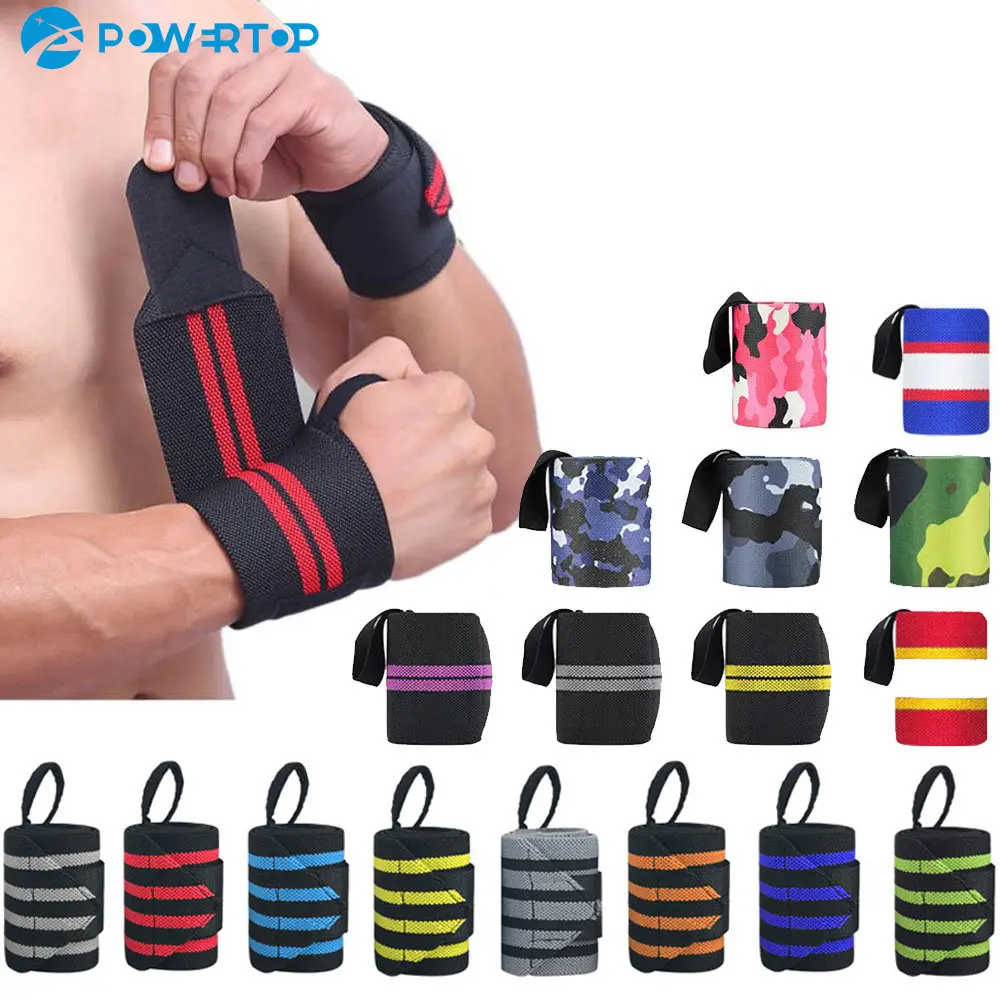 Weight Lifting Wristband Elastic Breathable Wrist Wraps Bandage Gym Fitness Weightlifting Powerlifting Wrist Brace Support Strap