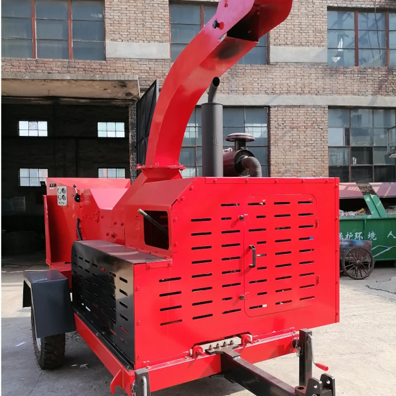 Mobile Diesel Wood Chipper Machine Wood Chippers Garden Wood Chipper Wood Sawdust Machine Wood Branch Hammer Mill Crusher