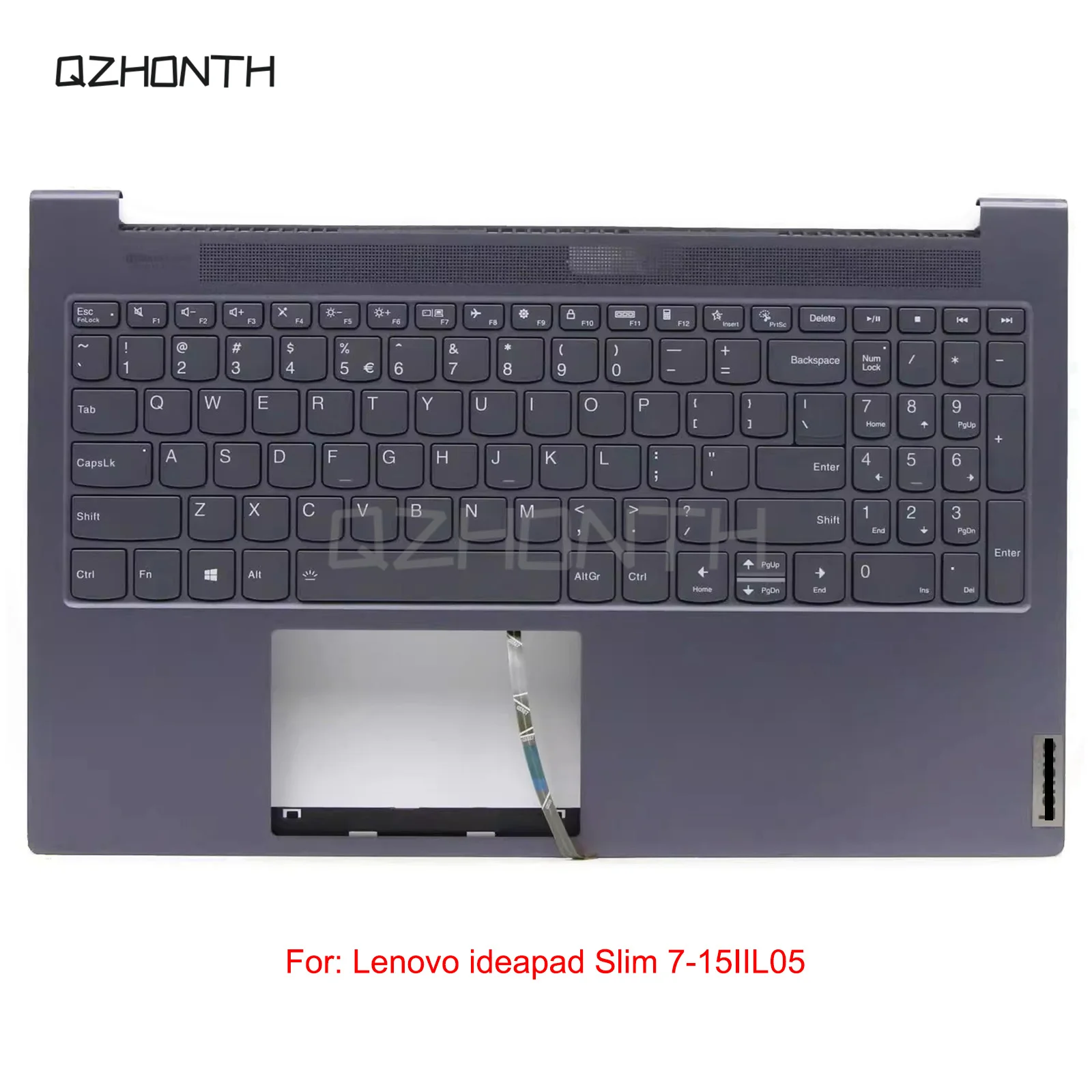 New For Lenovo ideapad Yoga Slim 7-15IIL05 Palmrest Upper Case with US Backlit Keyboard 15.6