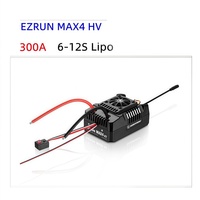 FATJAY Hobbywing EZRUN-MAX4-HV 300A ESC 6-12S Li-po Waterproof Brushless Sensored Electronic Speed Controller for RC Car