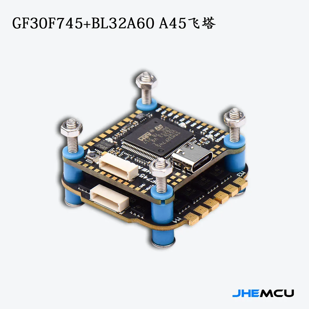 

Контроллер полета JHEMCU F745, модель blheli _ 32 45A / 60A 4 в 1 ESC 3-6S 30x30 мм для FPV Фристайл