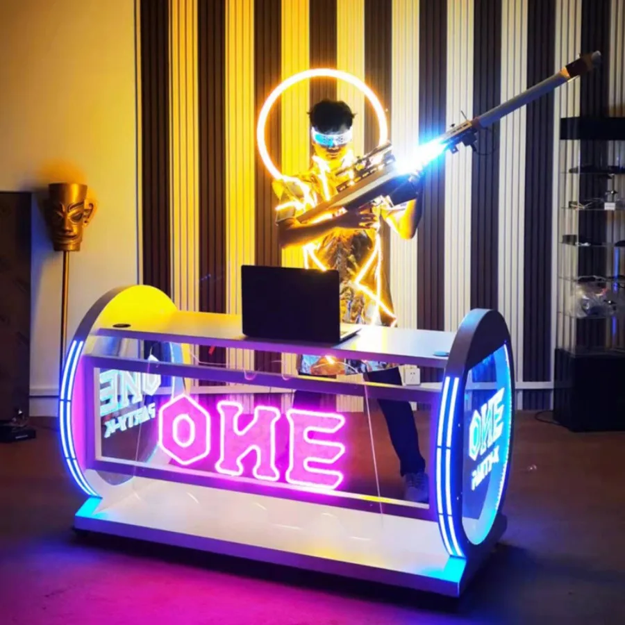 KTV party box acrylic led luminous concert butterfly beater