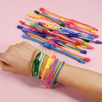 12/24Pcs Zipper Bracelets Kids Anti Stress Fidget Toys Birthday Party Favors Goodie Pinata Fillers Christmas Wedding Guests Gift