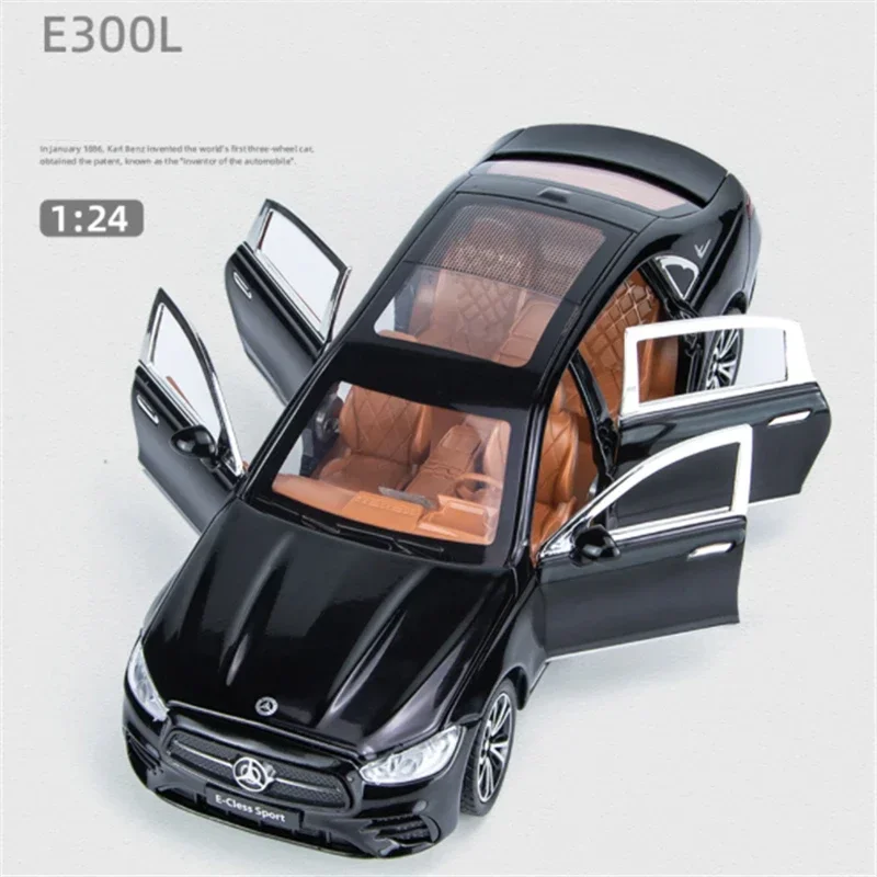 

1/24 Scale E300L Luxury Sedan Diecast Model Car Metal Pull Back Toy Vehicles Miniature Car Decoration Collection Toys for Kids A