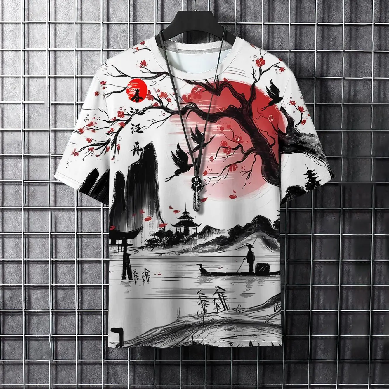 Chinese Style T-Shirts Landscape 3D Print Men Women Casual Short Sleeve T Shirt Harajuku Y2K Tops Streetwear Tees Men's Clothing