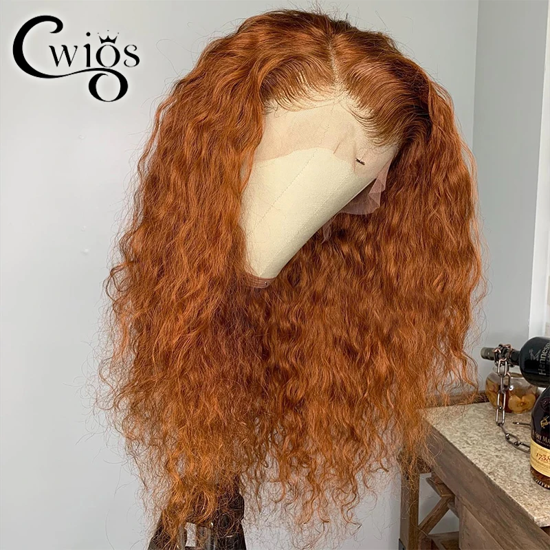 Jerry Curly Ginger 613 Blonde Colored Synthetic Transparent 13X4 Lace Front Wigs for Black Women Preplucked Drag Queen Daily