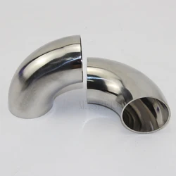 Car accessories OD 22/25/28/32/34/38/45/51/54/57/63/76/80 mm 304 Stainless Steel Elbow Sanitary Welding 90 Degree Pipe Fittings