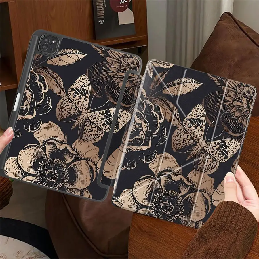 

Holder Cover Tablet Case For iPad Pro 2025 Mini 6 7 Pro 11th 10th 9th 8th 7th 12.9inch Air 4 5 M3 M2 M4 11inch Cartoon Printed