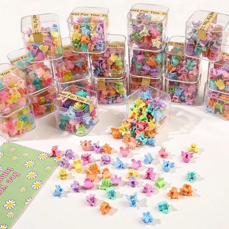 40 pezzi clip di chiusura colorata per caramelle mini piccola testa da principessa fermaglio per capelli spezzato estate fronte frangia clip laterale copricapo per capelli spezzati