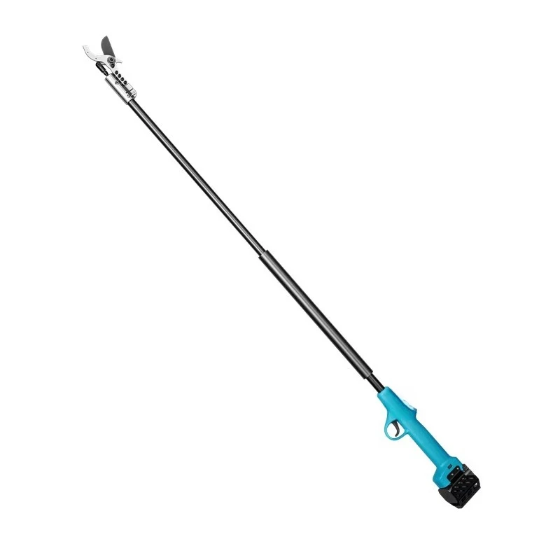 Gardening 28MM Cordless Electric Scissors+Extension Pole Tree Branch Cutting Machine With 2*4A Battery