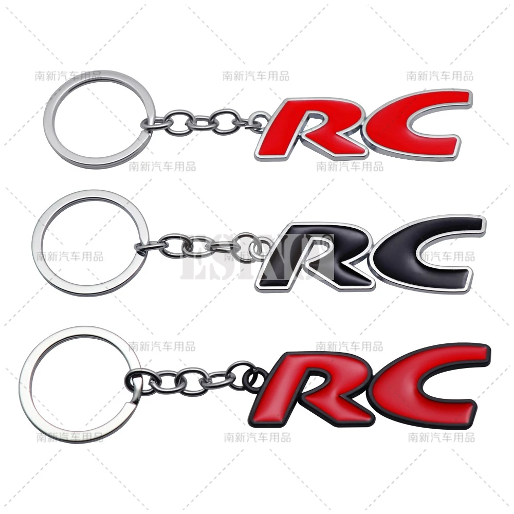 Car Styling 3D Metal Zinc Alloy Metal RC Key Chain Keychain Key Ring for For Peugeot RC SPORT GT 206 307 408 2008 3008 4008 5008