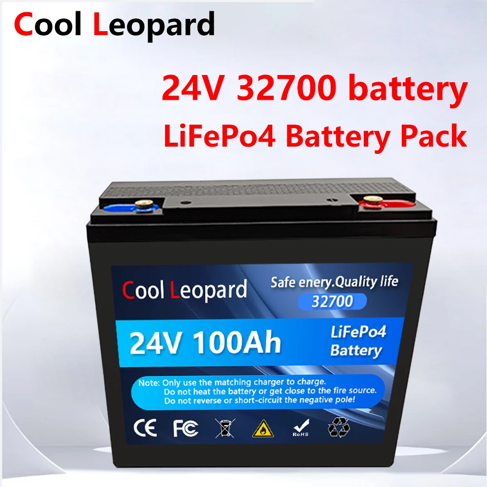 

32700 24V 100AH LiFePO4 Battery Built-in 100A BMS RV Rechargeable Lithium Iron Phosphate Solar Marine Overland Off-Grid Battery