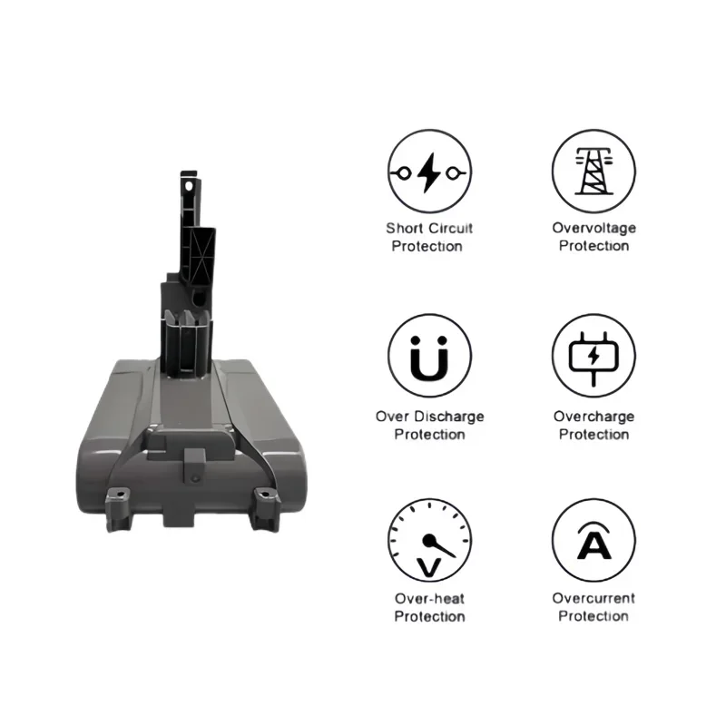 Dyson V7 lithium-ion rechargeable battery, vacuum cleaner replacement, 21.6V, 4.8/6.8/9.8/12.8Ah, original