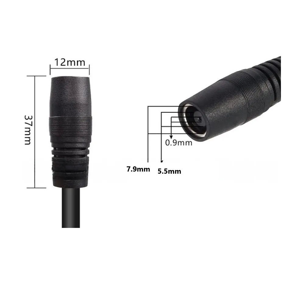 For XT60 IF Female to DC7909 Female Low Profile Power Cable 0. 3.5mm OD 2.0mm2 for Compact Solar Installations