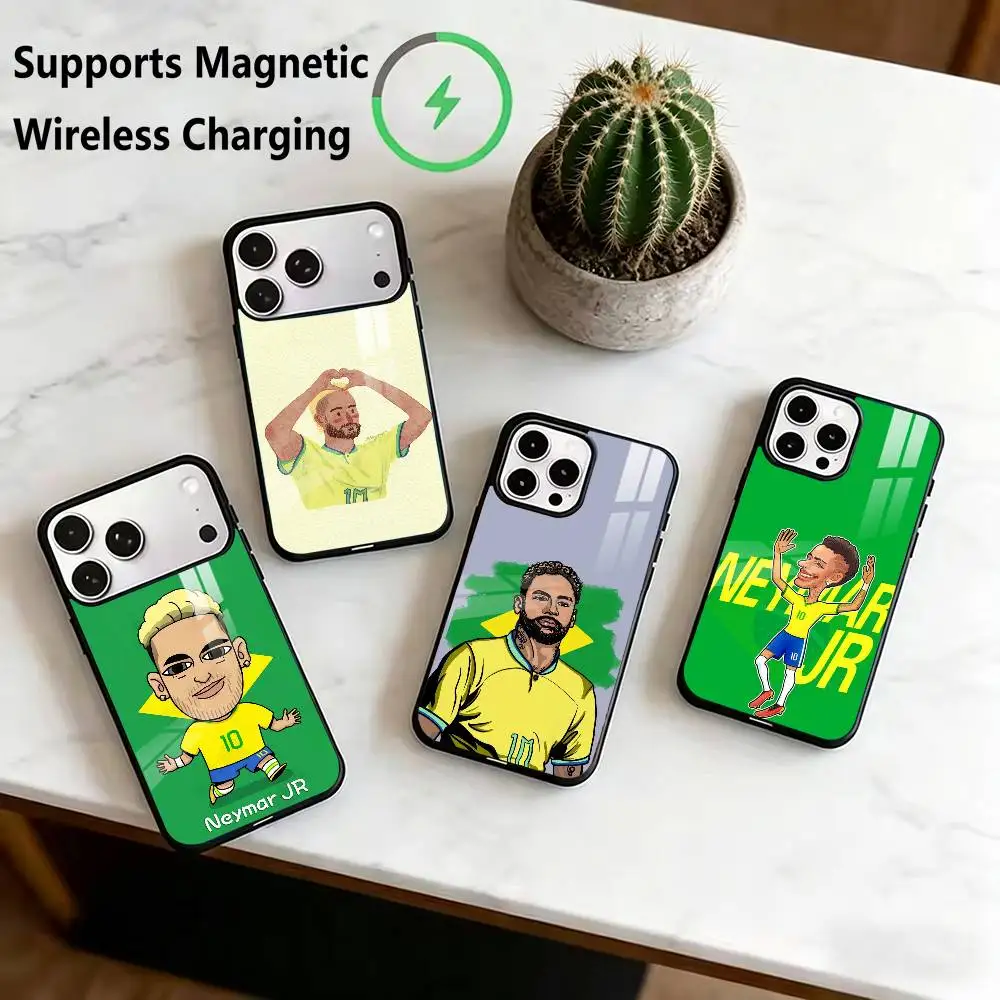 

C-Cartoon Neymar-R Football Phone Case For iPhone17,16,15,14,13,12,11 Plus,Pro Allows magnetic wireless charging
