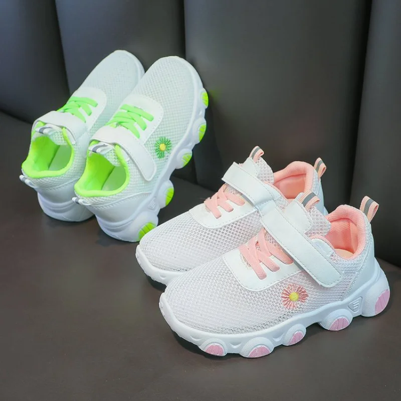 

New Kids Barefoot Sneakers Girls Boys Fashionable Children's Shoes Wide Toe Breathable Knitted Mesh Sole Non Slip Walking Cross