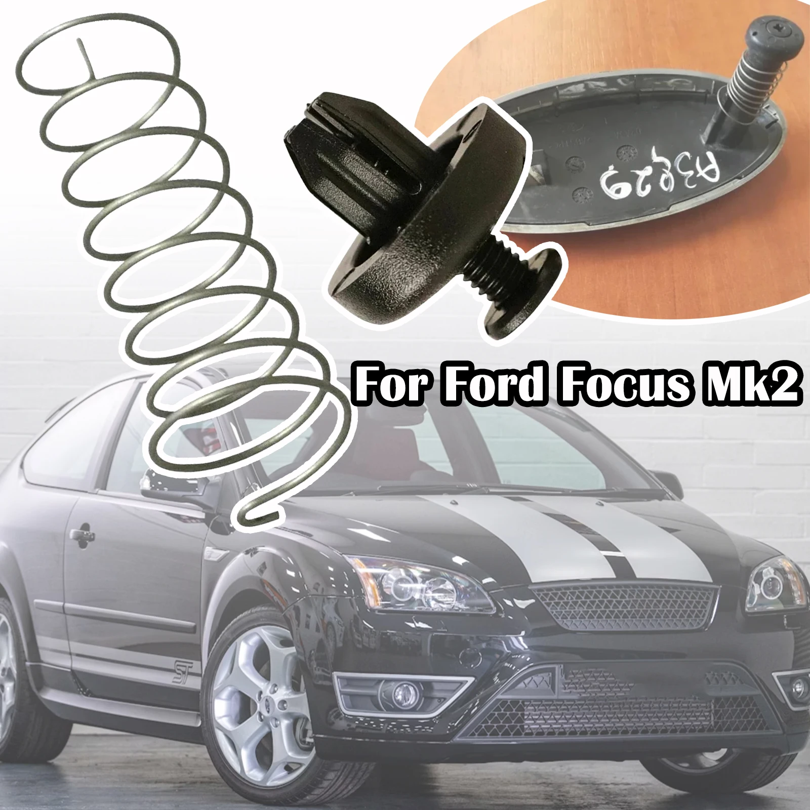 

For Ford Focus Mk2 C-Max Mondeo Kuga Front Center Grille Oval Badge Emblem Mounting Repair Spring Clips Retainer 1505788 1125799