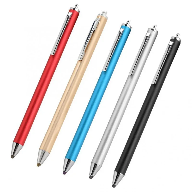 100pcs/lot Mesh Micro-Fiber Tip Capacitive Touch Screen Stylus Pen for Smart Phone Tablet PC