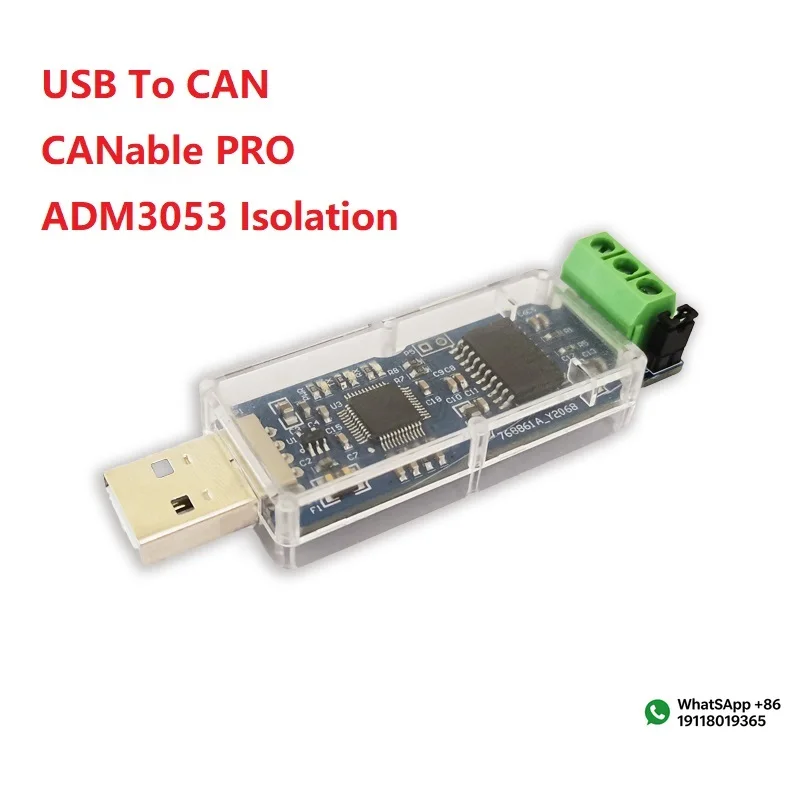 Applicable toUSB To CAN Converter Module CANABLE PRO CAN BUS Debugging Assistant CANBUS Analysis ADM3053 Isolated Version