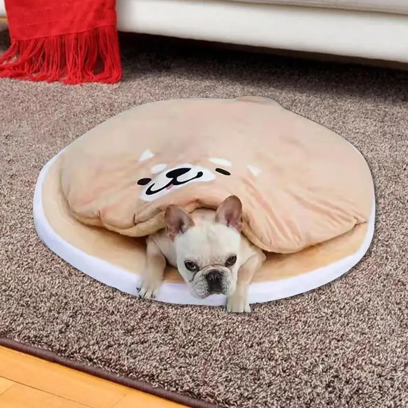 Cave Bed Dog Burrow Cave Bed Calming Pad For Small Dogs Sleeping Mat For Puppy Cat Cozy Puppy Bed For Kennel Bed Sofa Pet