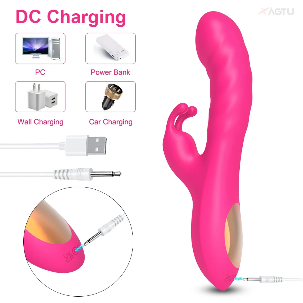 Powerful Rabbit Vibrator Female for Women G Spot Clitoris Stimulator Vagina Nipple Massage Dildo Silent Adults Sex Toy for Women